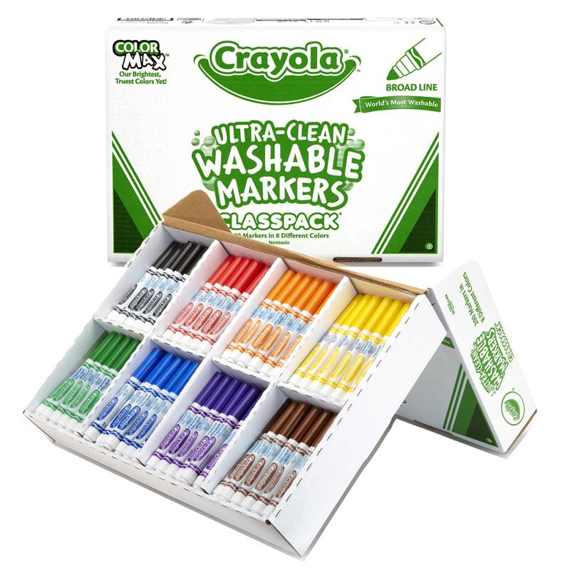Ultra-Clean Washable Markers Classpack, Broad Line, 8 Colors, Pack of 200. Picture 2
