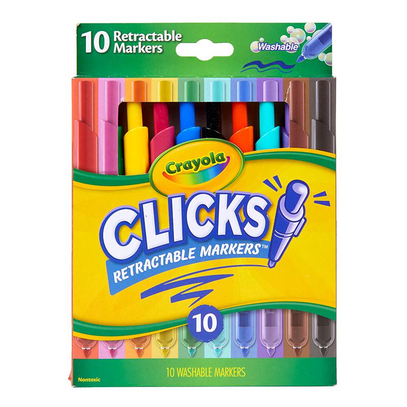 CLICKS Retractable Markers, 10 Colors. Picture 2