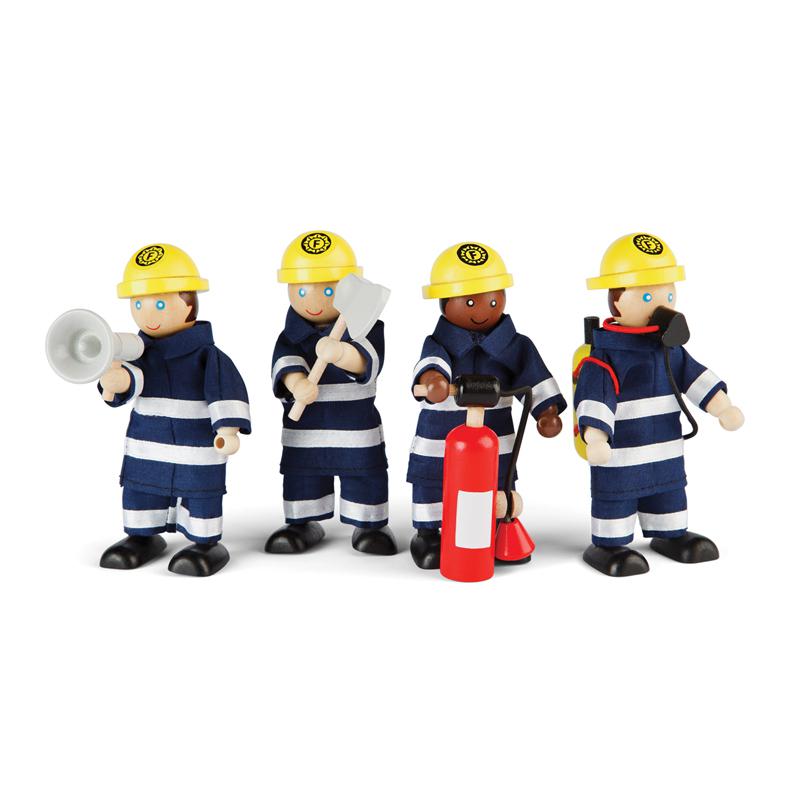 Firefighters Figurines, Set of 4. Picture 2