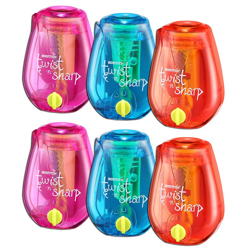 Twist-n-Sharp Kids Pencil Sharpener, Assorted Colors, Pack of 6. Picture 2