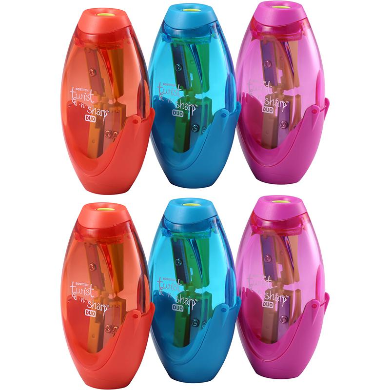 Twist-n-Sharp Duo Pencil Sharpener, Assorted Colors, Pack of 6. Picture 2