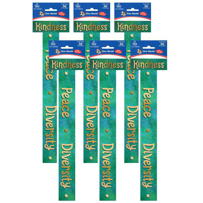 One World Straight Border, 36 Feet Per Pack, 6 Packs. Picture 2