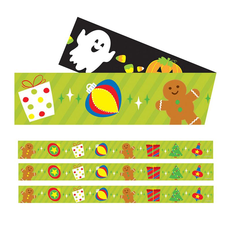 Halloween/Holiday Two-Sided Straight Borders, 36 Feet Per Pack, 3 Packs. Picture 2