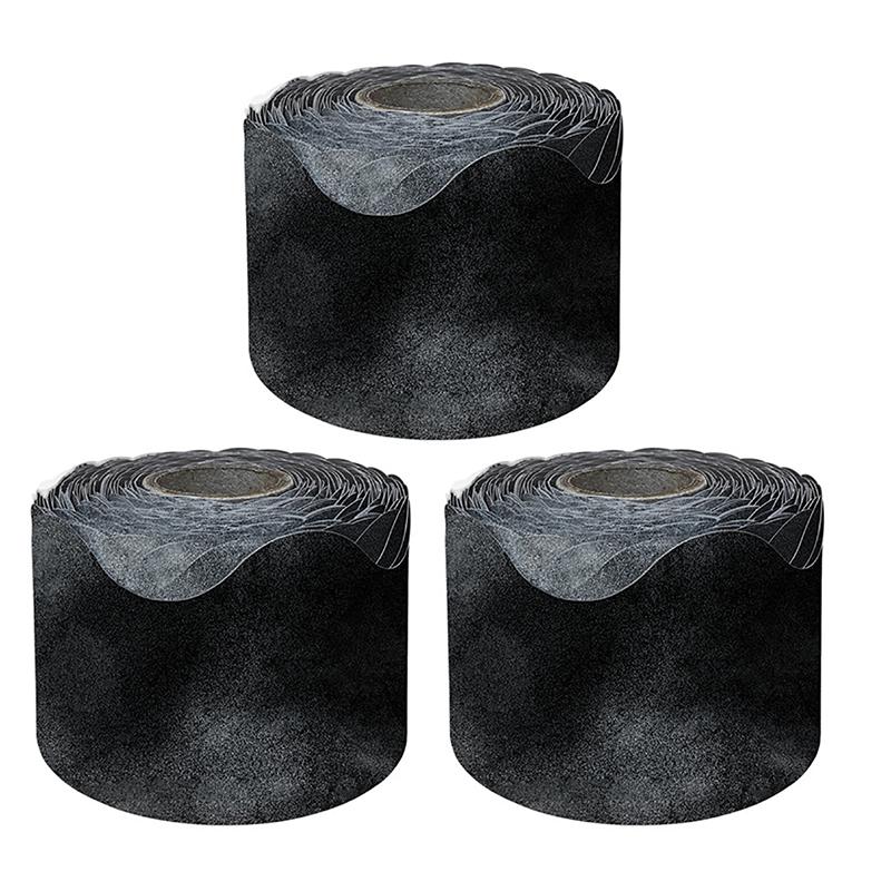 Chalkboard Rolled Scalloped Borders, 65 Feet Per Roll, Pack of 3. Picture 2