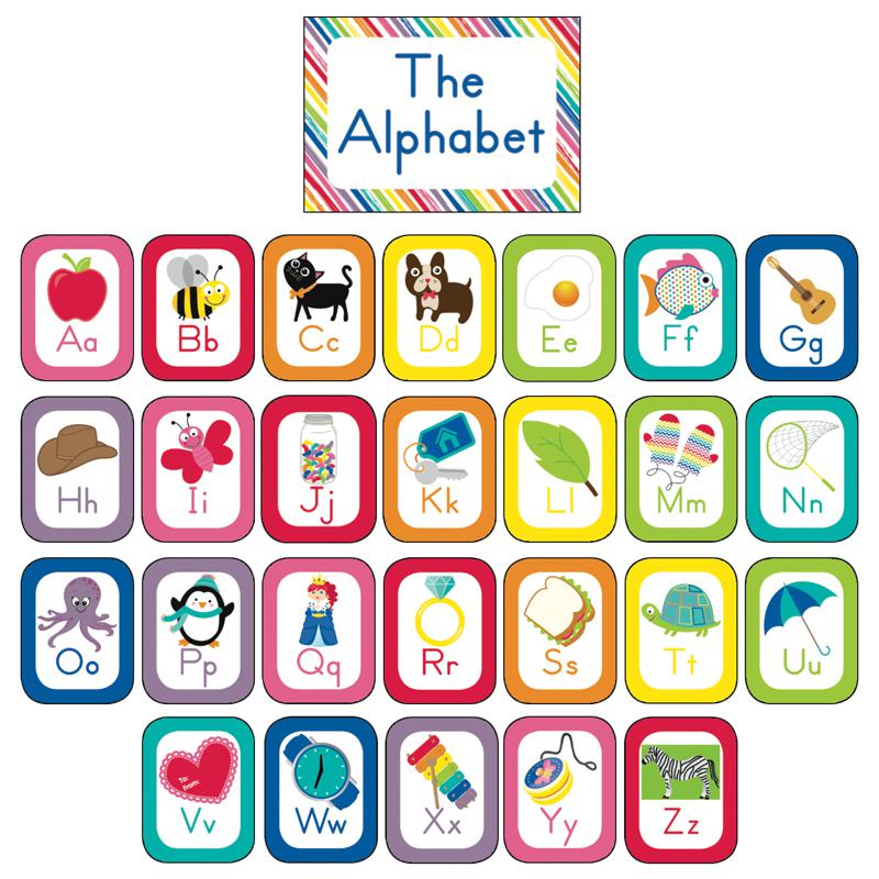 Just Teach Alphabet Cards Bulletin Board Set. Picture 2