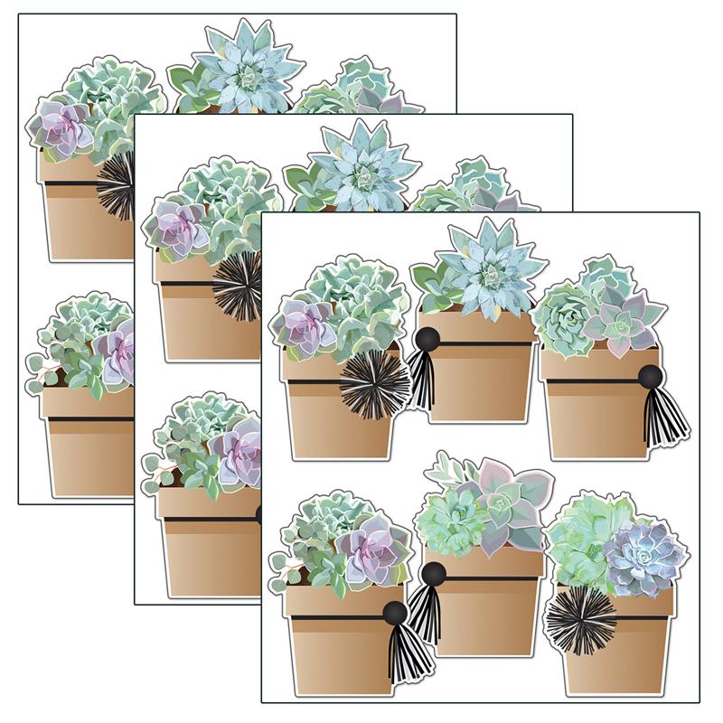 Simply Stylish Potted Succulents Cut-Outs, 36 Per Pack, 3 Packs. Picture 2