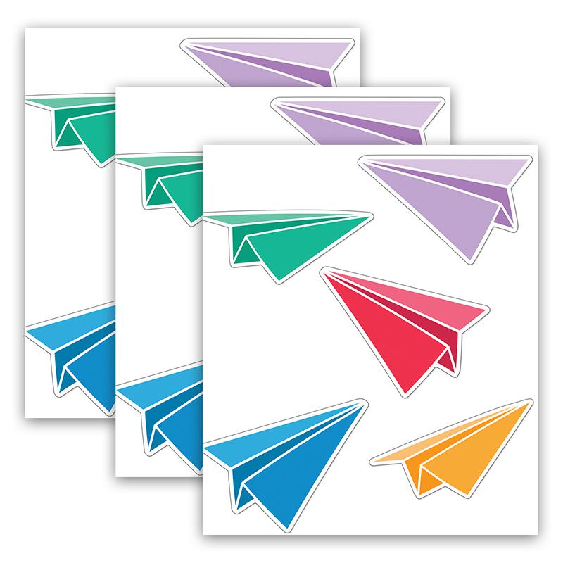 Happy Place Paper Airplanes Cut-Outs, 36 Per Pack, 3 Packs. Picture 2