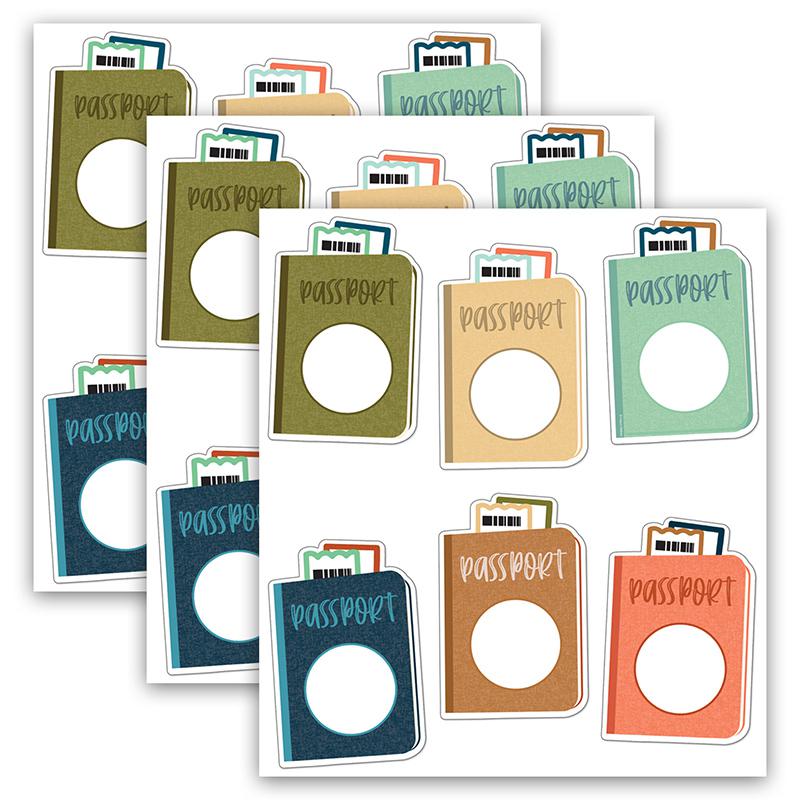 Let's Explore Passports Cut-Outs, 36 Per Pack, 3 Packs. Picture 2