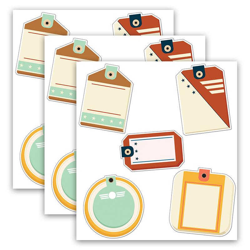 Let's Explore Travel Tags Cut-Outs, 36 Per Pack, 3 Packs. Picture 2