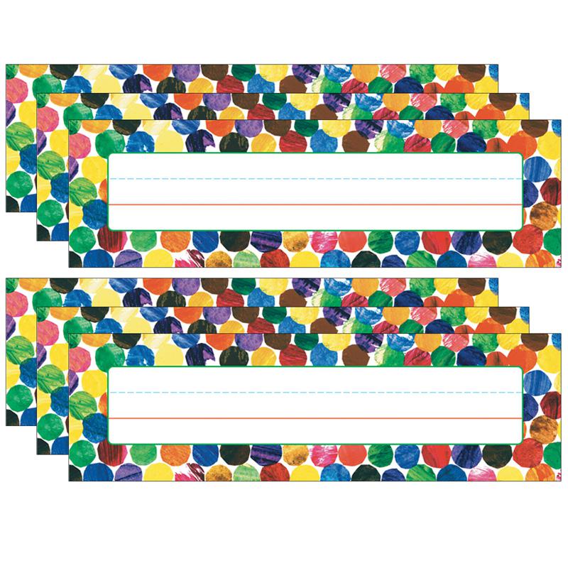 Eric Carle Dots Desk Nameplates, 36 Per Pack, 6 Packs. Picture 2