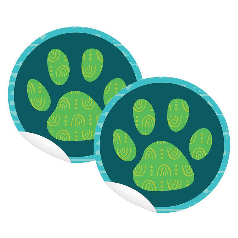 Paw Print 5" Floor Decals Stickers, 10 Per Pack, 2 Packs. Picture 2