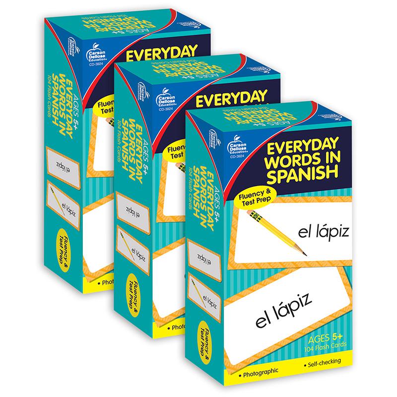 Everyday Words in Spanish: Photographic Flash Cards, Grade PK-8, 3 Packs. Picture 2