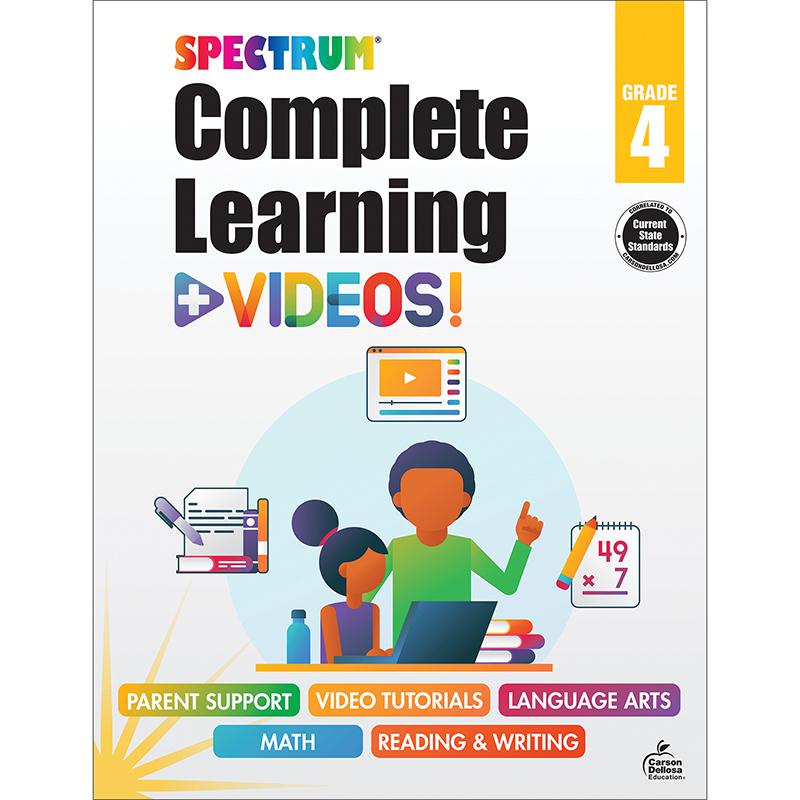 Spectrum Complete Learning + Videos Workbook, Grade 4. Picture 2