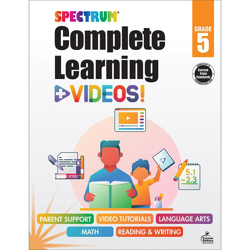 Spectrum Complete Learning + Videos Workbook, Grade 5. Picture 2