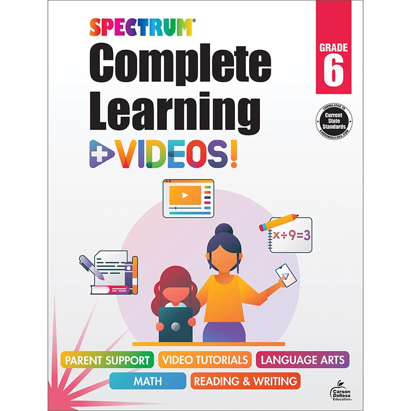 Spectrum Complete Learning + Videos Workbook, Grade 6. Picture 2