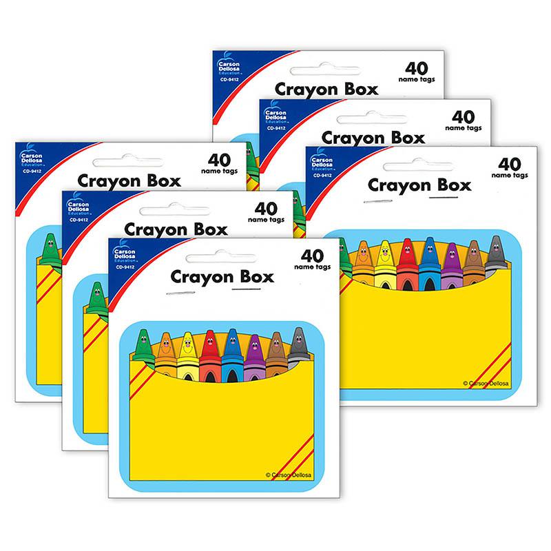 Crayon Box Name Tags, 40 Per Pack, 6 Packs. Picture 2
