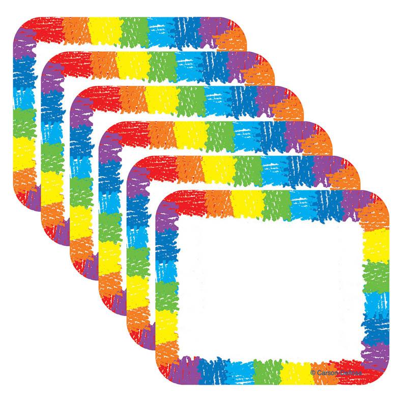 Name Tags, Rainbow: Kid-Drawn, 40 Per Pack, 6 Packs. Picture 2