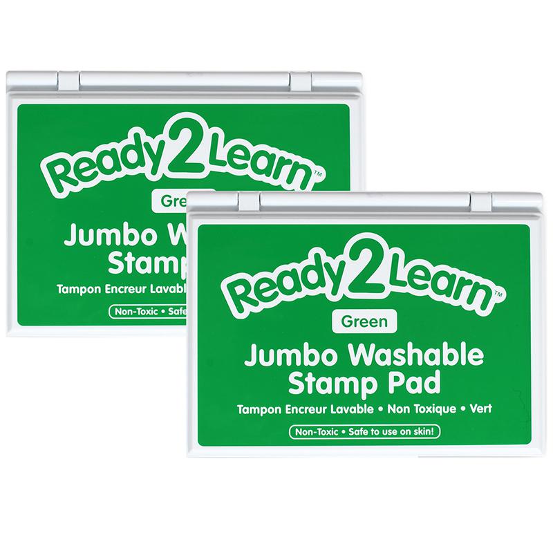 Jumbo Washable Stamp Pad - Green - 6.2"L x 4.1"W - Pack of 2. Picture 2