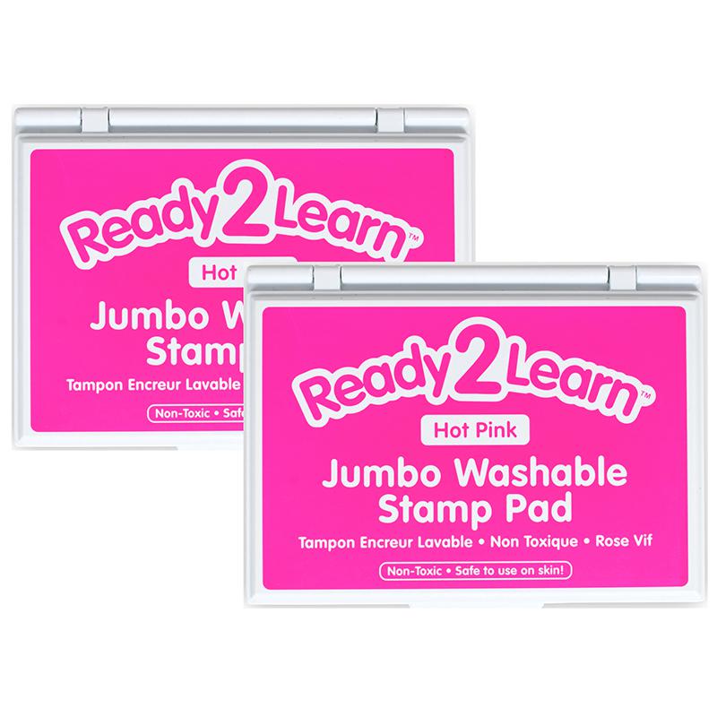 Jumbo Washable Stamp Pad - Hot Pink - 6.2"L x 4.1"W - Pack of 2. Picture 2