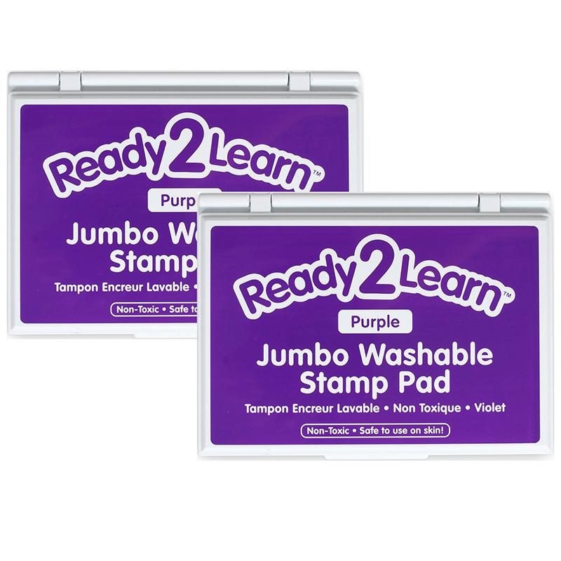 Jumbo Washable Stamp Pad - Purple - 6.2"L x 4.1"W - Pack of 2. Picture 2