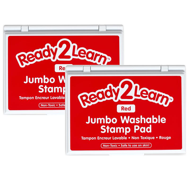 Jumbo Washable Stamp Pad - Red - 6.2"L x 4.1"W - Pack of 2. Picture 2