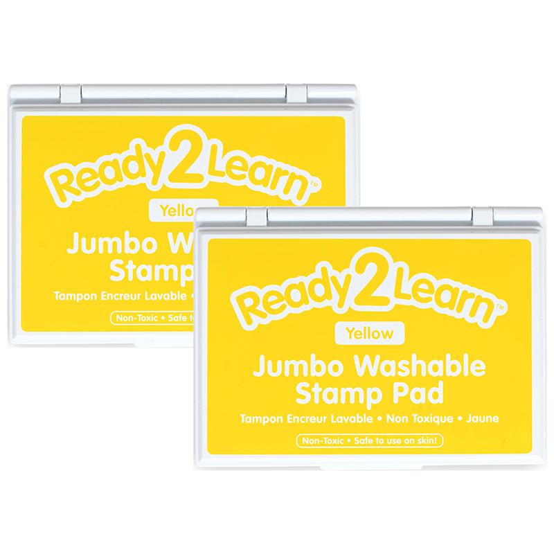 Jumbo Washable Stamp Pad - Yellow - 6.2"L x 4.1"W - Pack of 2. Picture 2