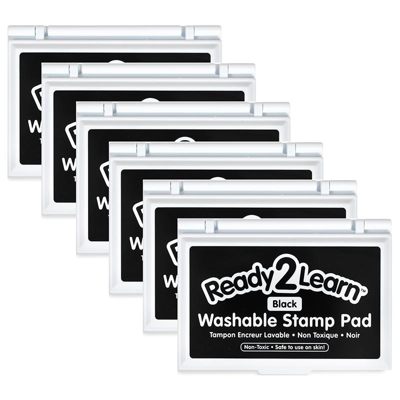 Washable Stamp Pad - Black - Pack of 6. Picture 2