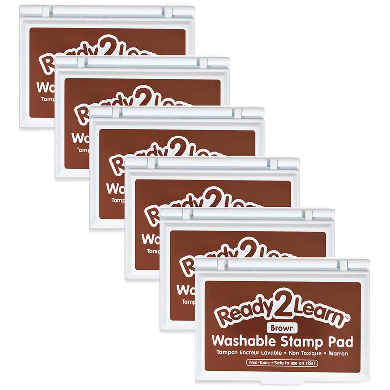 Washable Stamp Pad - Brown - Pack of 6. Picture 2