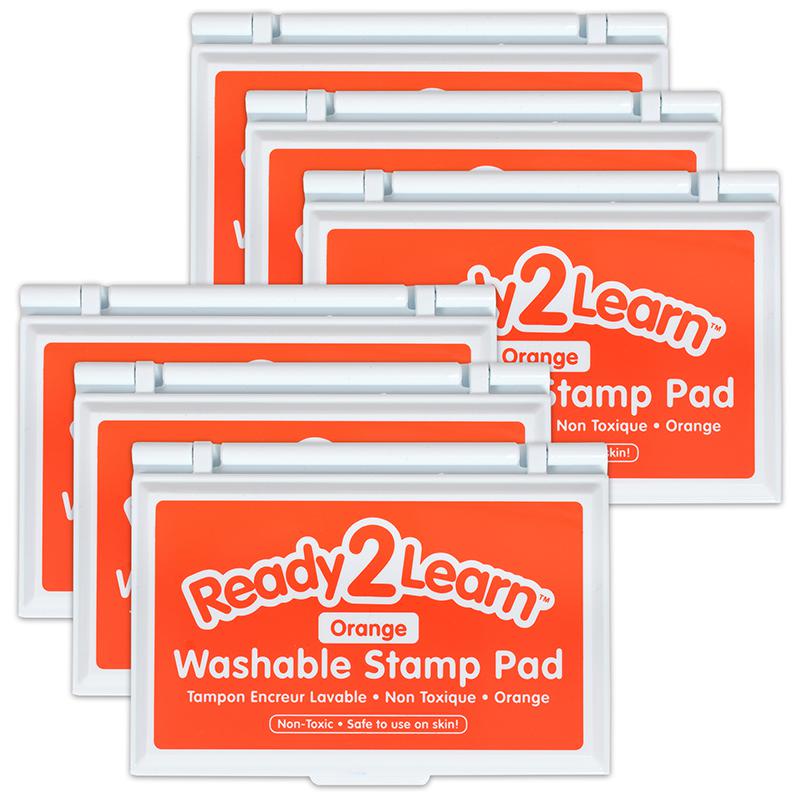 Washable Stamp Pad - Orange - Pack of 6. Picture 2
