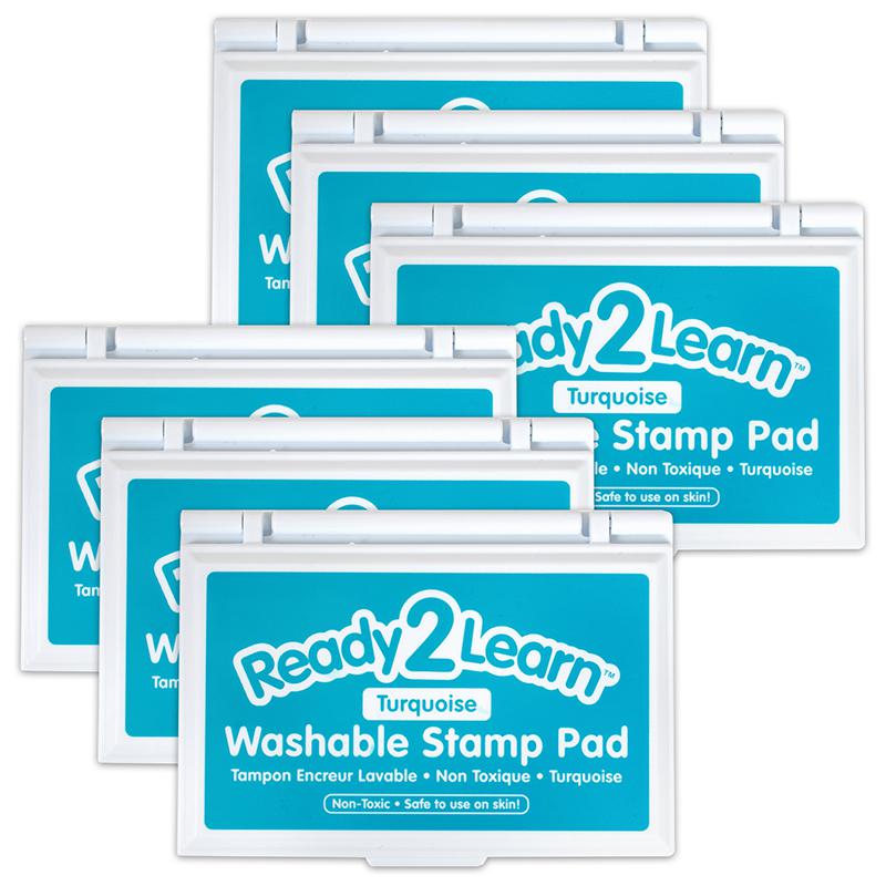 Washable Stamp Pad - Turquoise - Pack of 6. Picture 2
