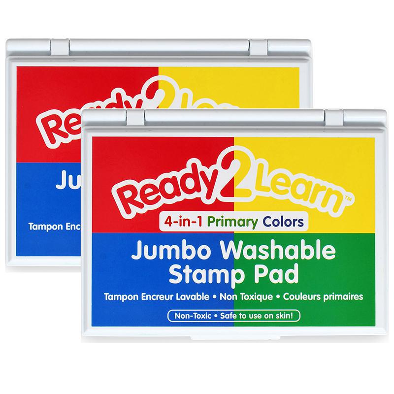 Jumbo Washable Stamp Pad - 4-in-1 Primary Colors - Pack of 2. Picture 2