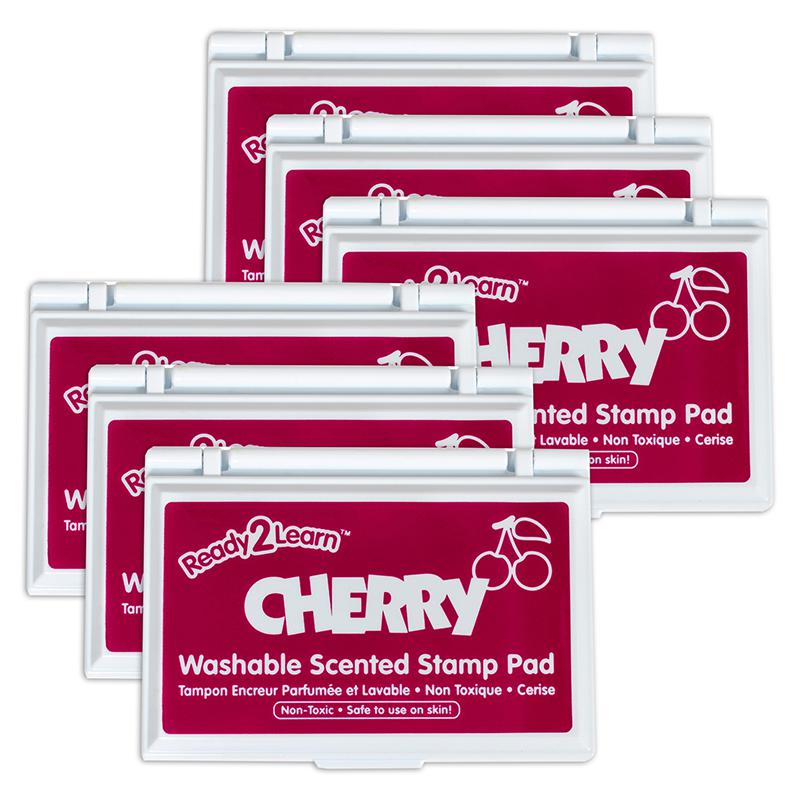 Washable Stamp Pad - Cherry Scent, Dark Red - Pack of 6. Picture 2