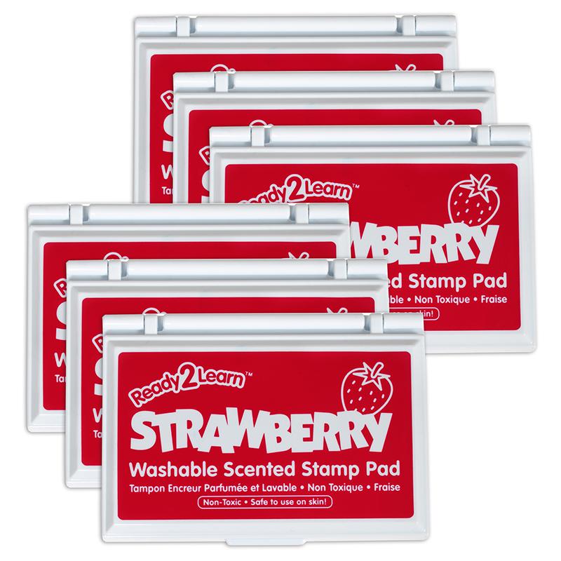 Washable Stamp Pad - Strawberry Scent, Red - Pack of 6. Picture 2