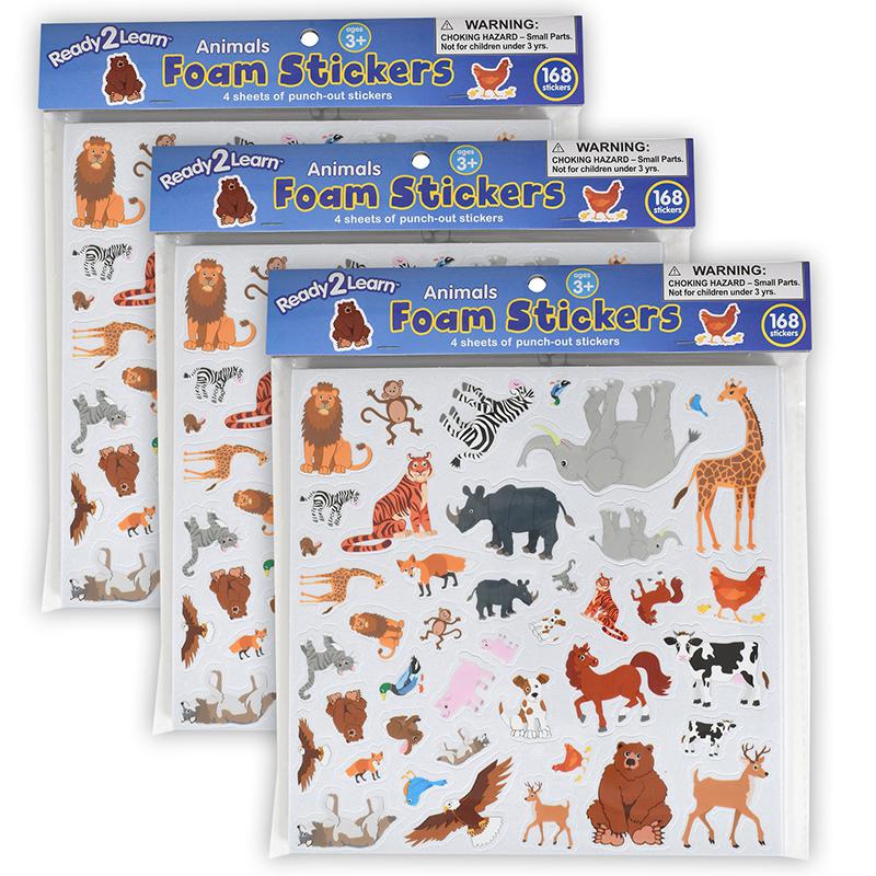 Foam Stickers - Animals - 168 Per Pack - 3 Packs. Picture 2