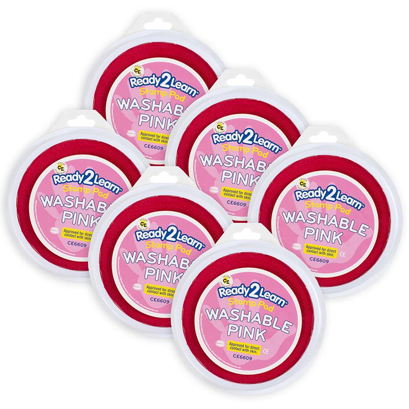 Jumbo Circular Washable Stamp Pad - Pink - 5.75" dia. - Pack of 6. Picture 2