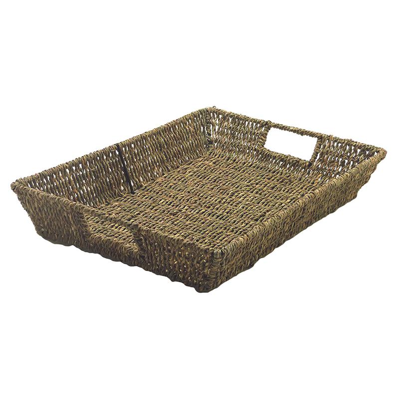 Seagrass Basket, 16" x 12" x 3". Picture 2