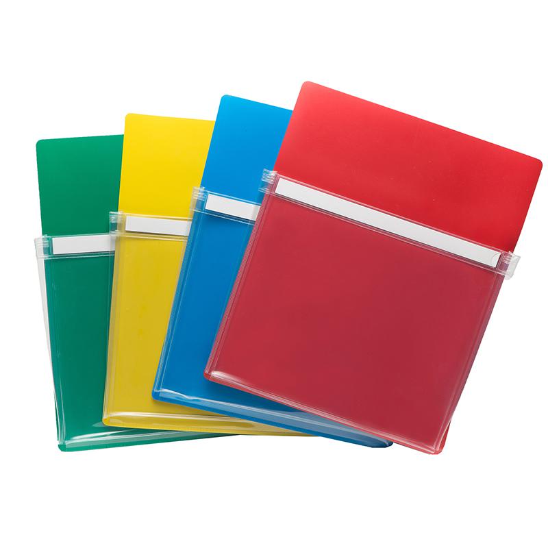 Magnetic Pockets, 9.5"W x 11.75"H, 4 Assorted Colors Per Pack. Picture 2