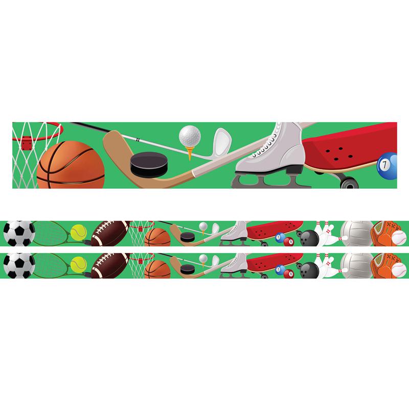 Borders/Trims, Magnetic, Rectangle Cut, Sports Theme, 24' per Pack, 2 Packs. Picture 2