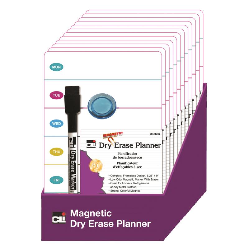 Mini Magnetic Dry Erase Planning Boards with Marker & Magnet, Set of 12. Picture 2