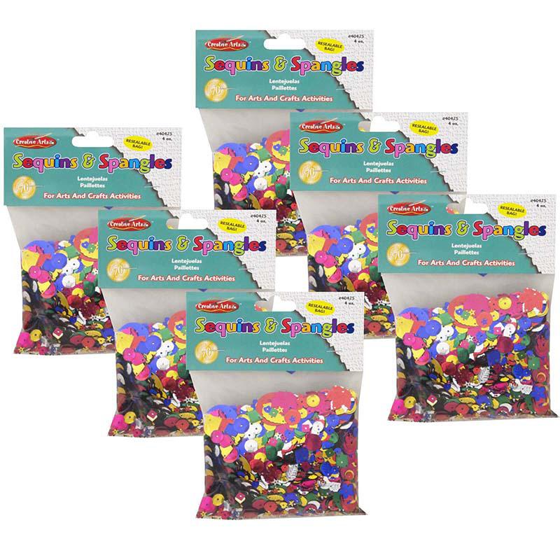 Glittering Sequins with Spangles, 4 oz Per Pack, 6 Packs. Picture 2