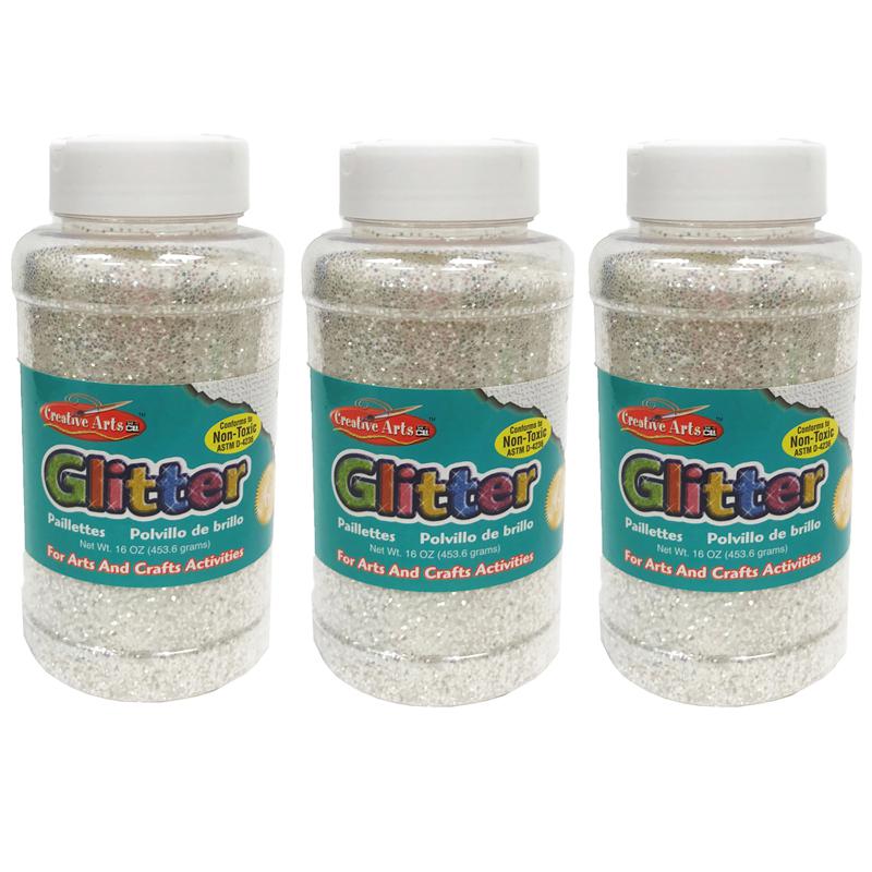 Creative Arts Glitter, 1 lb. Bottle, Iridescent, Pack of 3. Picture 2