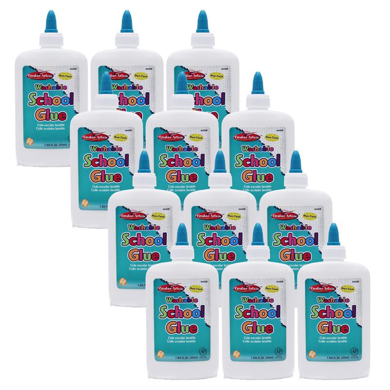 Economy Washable School Glue 8 oz, Pack of 12. Picture 2