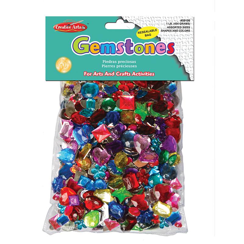 Creative Arts Gemstones Assorted Styles and Colors, 1 Pound Bag. Picture 2