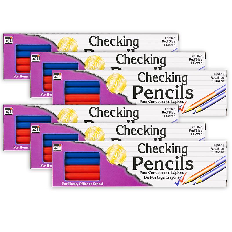 Combination Checking Pencils, Red/Blue, 12 Per Box, 6 Boxes. Picture 2