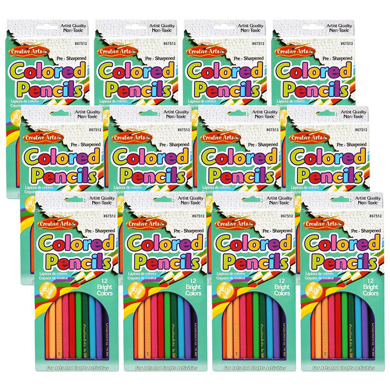 Pre-Sharpened Colored Pencils, Assorted Colors, 7 Inches, 12 Per Set, 12 Sets. Picture 2