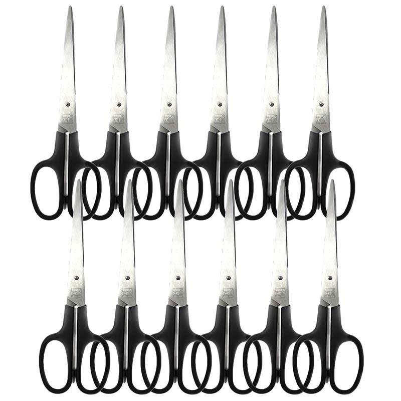 Stainless Steel Shears, 7" Straight, Pack of 12. Picture 2