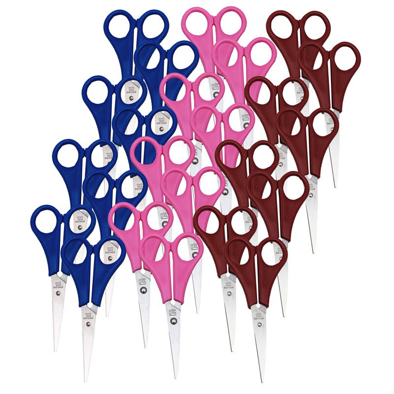 Children's 5.5" Scissors, Pointed Tip, Assorted Colors, Pack of 36. Picture 2