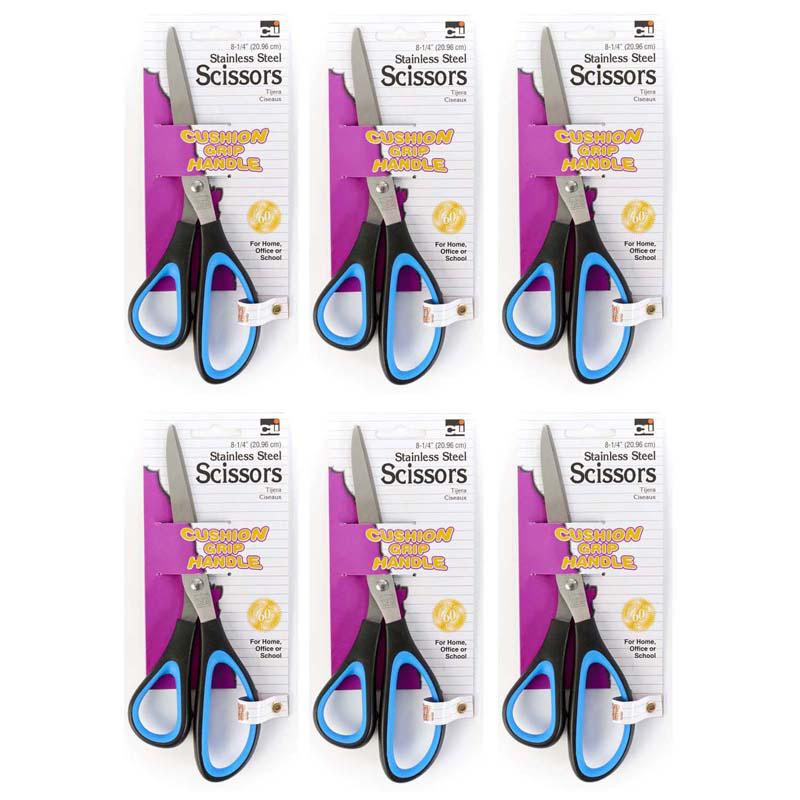 Cushion Grip Scissors, 8.25" Bent, Pack of 6. Picture 2