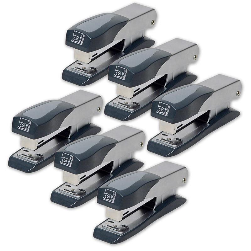 Executive Half Strip Metal Stapler, Pack of 6. Picture 2