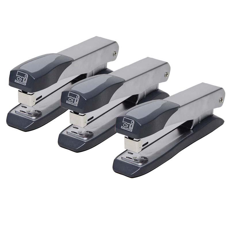 Executive Metal Stapler, Full Strip, Gray, Pack of 3. Picture 2